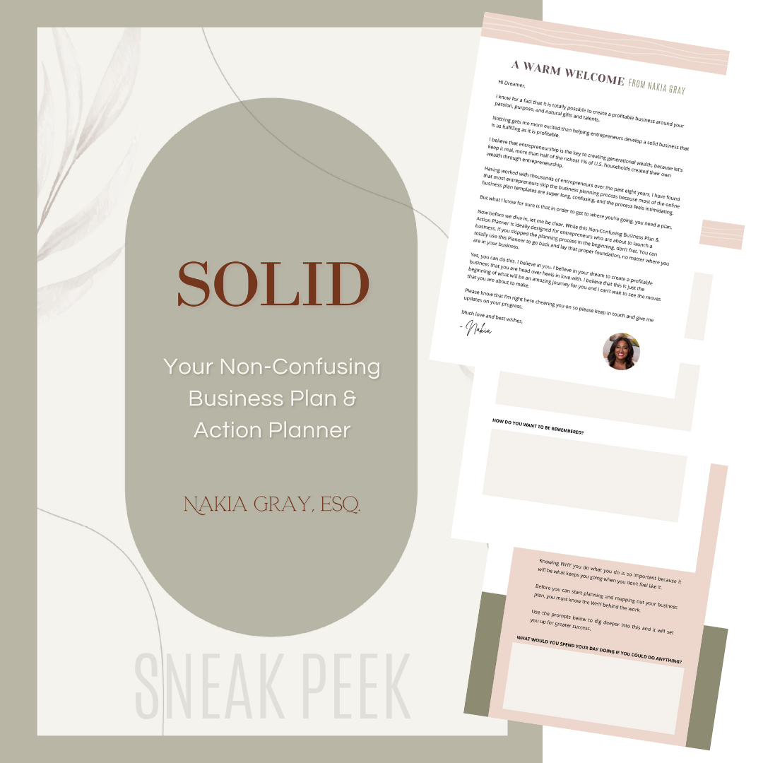 Solid: Your Non-Confusing Business Plan & Action Planner